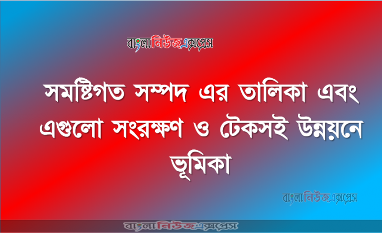 সমষ্টিগত সম্পদ এর তালিকা এবং এগুলো সংরক্ষণ ও টেকসই উন্নয়নে ভূমিকা