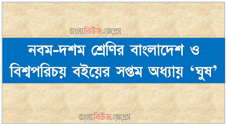 নবম-দশম শ্রেণির বাংলাদেশ ও বিশ্বপরিচয় বইয়ের সপ্তম অধ্যায় ‘ঘুষ’