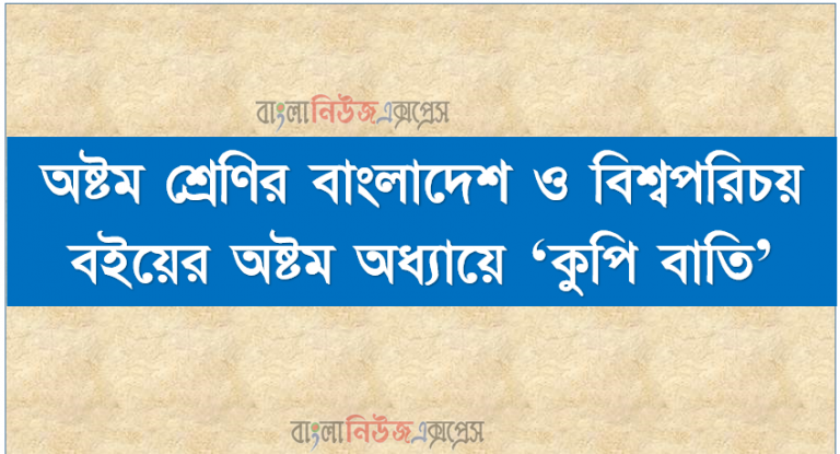 অষ্টম শ্রেণির বাংলাদেশ ও বিশ্বপরিচয় বইয়ের অষ্টম অধ্যায়ে ‘কুপি বাতি’