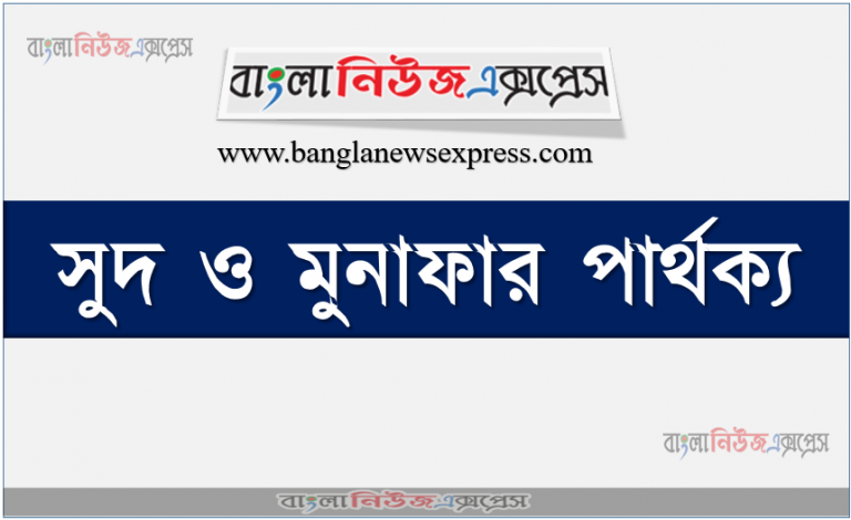 ইসলামের দৃষ্টিতে সুদ ও মুনাফা, সুদ ও মুনাফার মধ্যে পার্থক্য