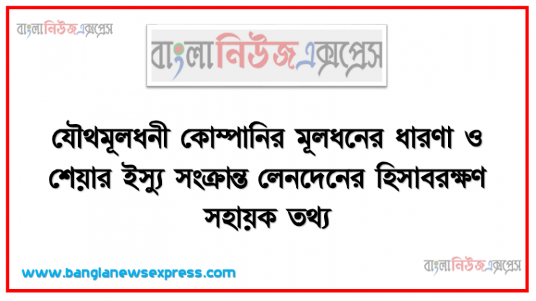 যৌথমূলধনী কোম্পানির মূলধনের ধারণা ও শেয়ার ইস্যু সংক্রান্ত লেনদেনের হিসাবরক্ষণ সহায়ক তথ্য, পদ্মা লিমিটেড, মেঘনা লিমিটেড ও যমুনা লিমিটেড ১৯৯৪ সালের কোম্পানি আইন অনুযায়ী গঠিত তিনটি পৃথক কোম্পানি।