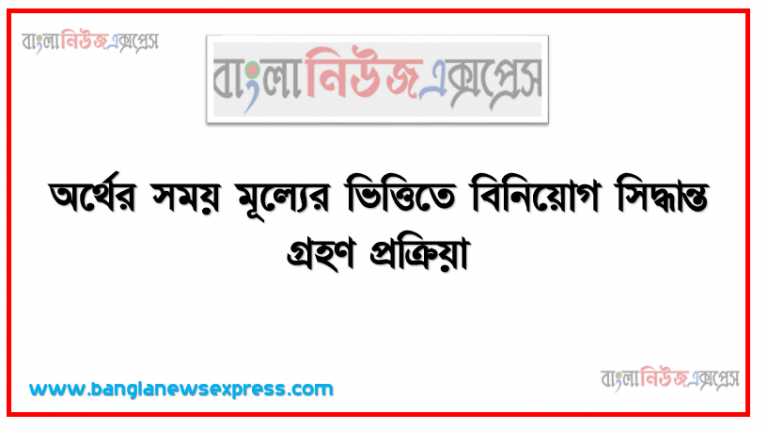 অর্থের সময় মূল্যের ভিত্তিতে বিনিয়ােগ সিদ্ধান্ত গ্রহণ প্রক্রিয়া, অর্থের সময় মূল্যের ধারণা ব্যাখ্যা করতে হবে,অর্থের ভবিষ্যৎ মূল্য নির্ণয় করতে হবে