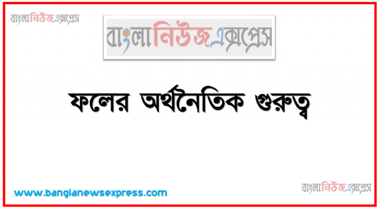 ফলের অর্থনৈতিক গুরুত্ব, জাতীয় অর্থনীতিতে ফলের অবদান, ফলচাষ যে লাভজনক সে সম্পর্কে ধারনা