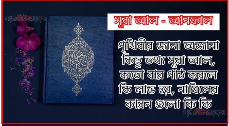 সূরা আনফাল সকল তথ্য আল কোরআন ও হাদিসের আলোতে,পৃথিবীর জানা অজানা কিছু তথ্য আল আনফাল আলমল ও ফজিলত, সূরা আনফাল কতো বার পাঠ করলে কোন আলম ও ফজিলত, সূরা আনফাল নাযিলের কারন গুলো কি কি ,কুরআন ০৮ সূরা আল - আনফাল