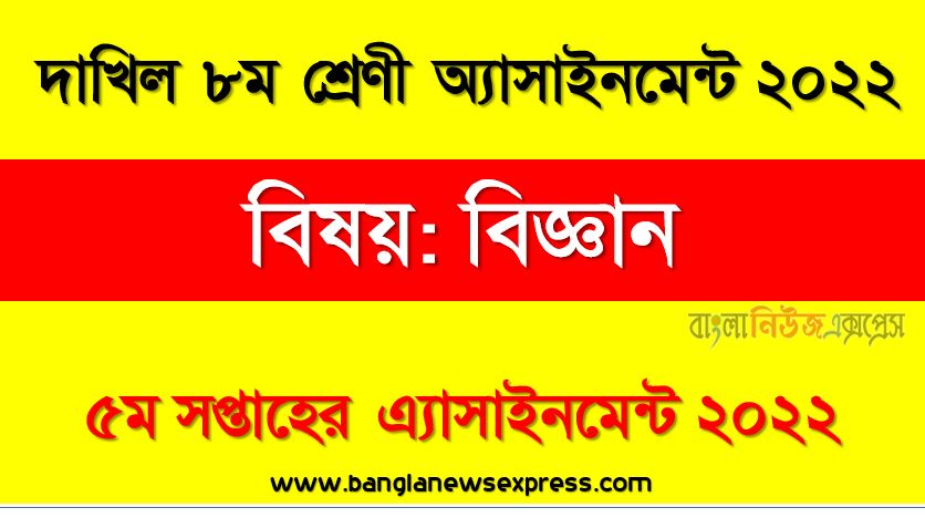 দাখিল ৮ম/অষ্টম শ্রেণির বিজ্ঞান ৫ম সপ্তাহের অ্যাসাইনমেন্টের সমাধান ২০২২, দাখিল ৮ম শ্রেণির বিজ্ঞান ৫ম সপ্তাহের অ্যাসাইনমেন্টের সমাধান ২০২২, dakhil class 8 science solution (5th week) 2022, dakhil class 8 science answer 2022 [5th week science solution 2022]