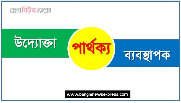 উদ্যোক্তা ও ব্যবস্থাপক পার্থক্য, উদ্যোক্তা vs ব্যবস্থাপক পার্থক্য, উদ্যোক্তা ও ব্যবস্থাপক তুলনামূলক আলোচনা, ব্যবস্থাপক ও উদ্যোক্তা মধ্যে পার্থক্য, উদ্যোক্তা ও ব্যবস্থাপক কাকে বলে,তুলনা উদ্যোক্তাি: উদ্যোক্তা ও ব্যবস্থাপক আলোচনা