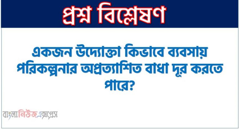 একজন উদ্যোক্তা কিভাবে ব্যবসায় পরিকল্পনার অপ্রত্যাশিত বাধা দূর করতে পারে?, উদ্যোক্তা হিসেবে কিভাবে নিজের পরিকল্পনা উপস্থাপন করবেন?