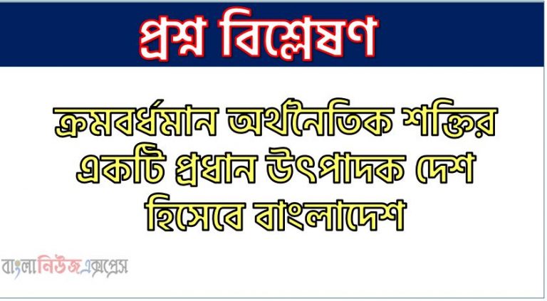 ক্রমবর্ধমান অর্থনৈতিক শক্তির একটি প্রধান উৎপাদক দেশ হিসেবে বাংলাদেশ, বাংলাদেশ অর্থনৈতিকভাবে এগিয়ে যাচ্ছে। দেশে রাজনৈতিক স্থিতিশীলতা অব্যাহত থাকলে বাংলাদেশ ২০৪১ সালের মধ্যে একটি উন্নত দেশে পরিণত হতে পারে (ইউরোপীয় সংবাদ সংস্থা)