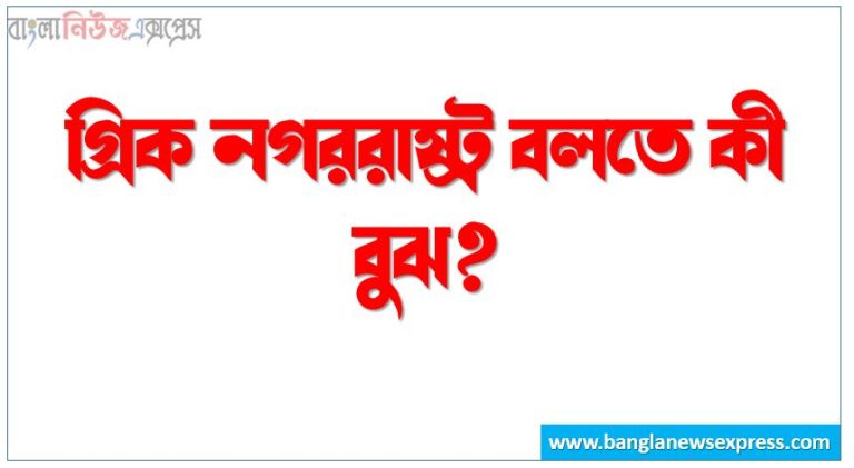 গ্রিক নগররাষ্ট্র কী?, গ্রিক নগররাষ্ট্র বলতে কী বুঝ?, গ্রিক নগররাষ্ট্র সম্পর্কে সংক্ষিপ্ত আলোচনা কর